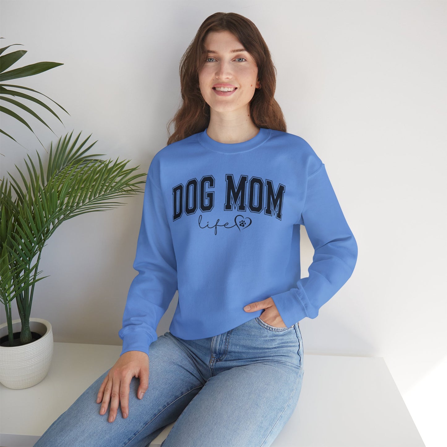 Dog Mom Life Unisex Heavy Blend™ Crewneck Sweatshirt