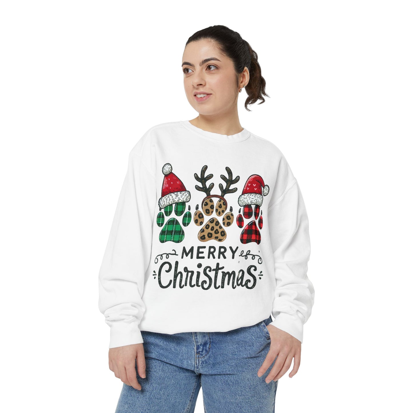 Merry Christmas & Paws: Unisex Sweatshirt for Pet Lovers