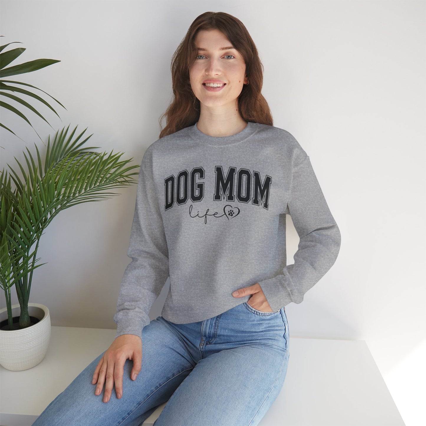 Dog Mom Life Unisex Heavy Blend™ Crewneck Sweatshirt