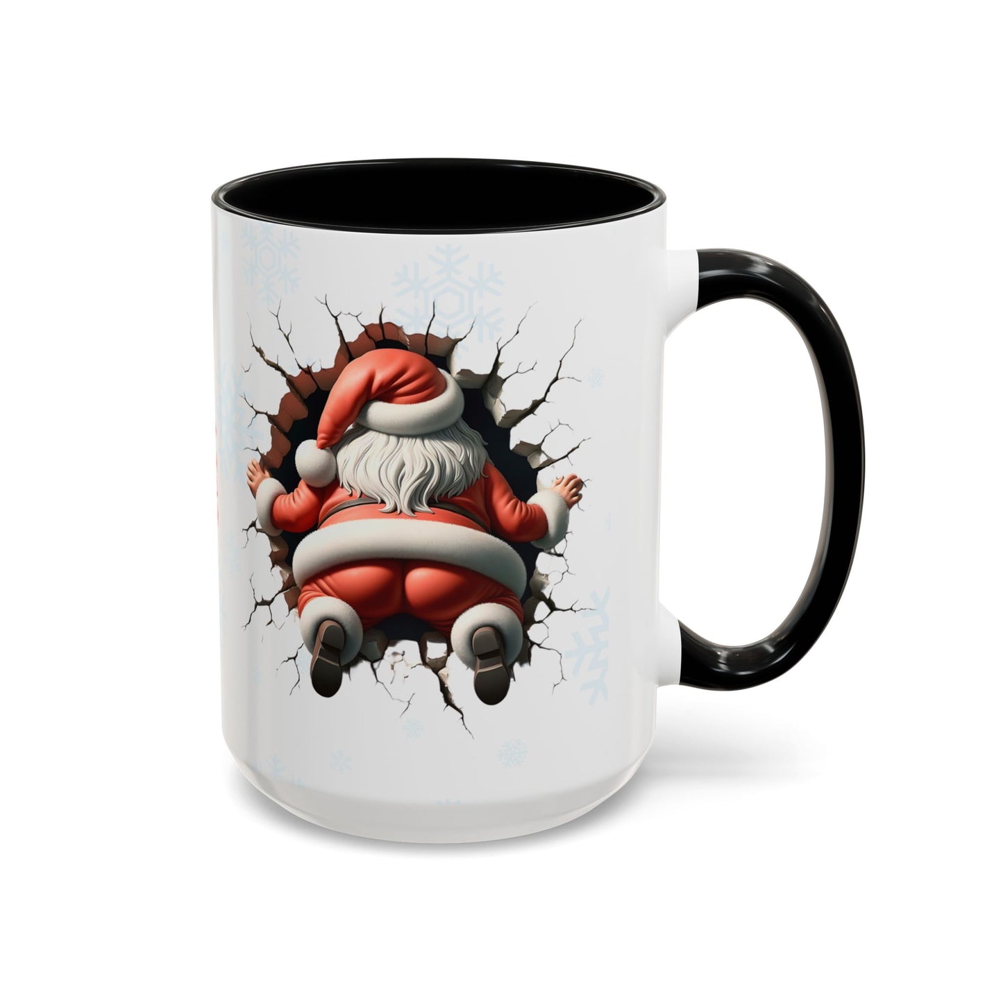 Santa Claus Passing Through the Chimney Mug - Ideal for Gifts