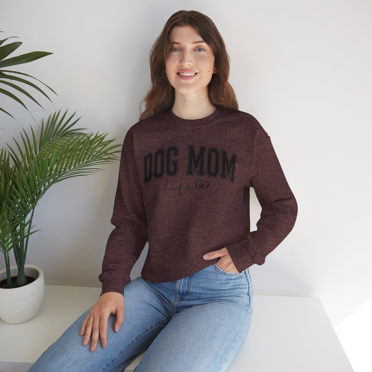Dog Mom Life Unisex Heavy Blend™ Crewneck Sweatshirt