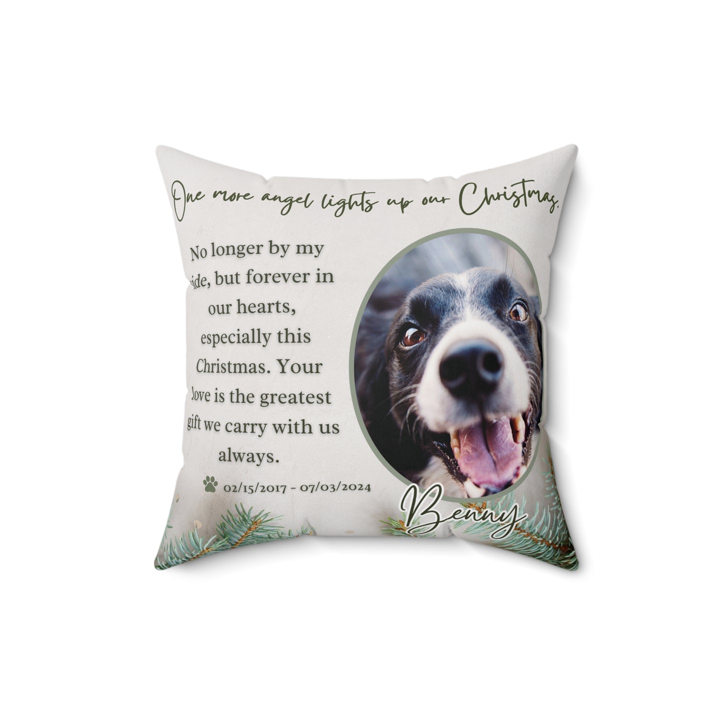 Your Furry Angel Always at Home-Tribute Pillow