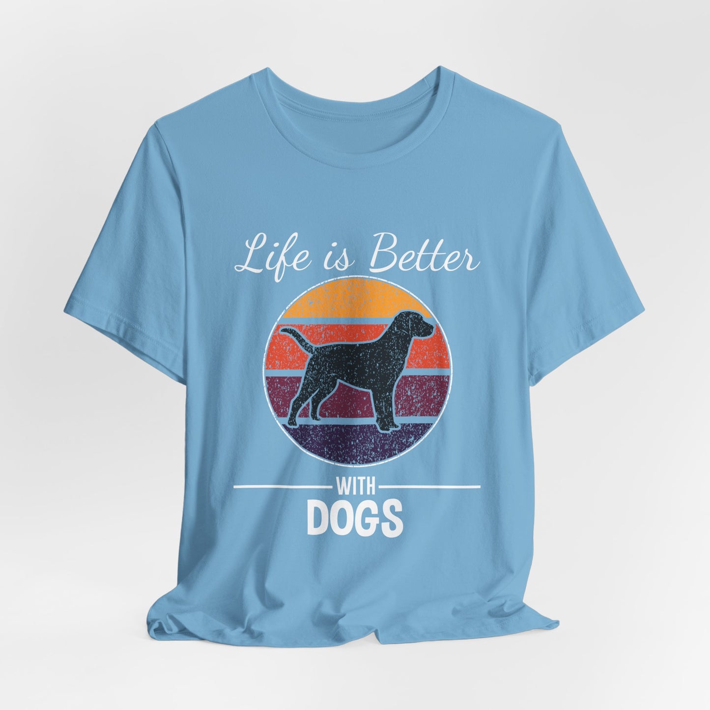 Life is Better with Dogs Unisex Jersey Short Sleeve Tee