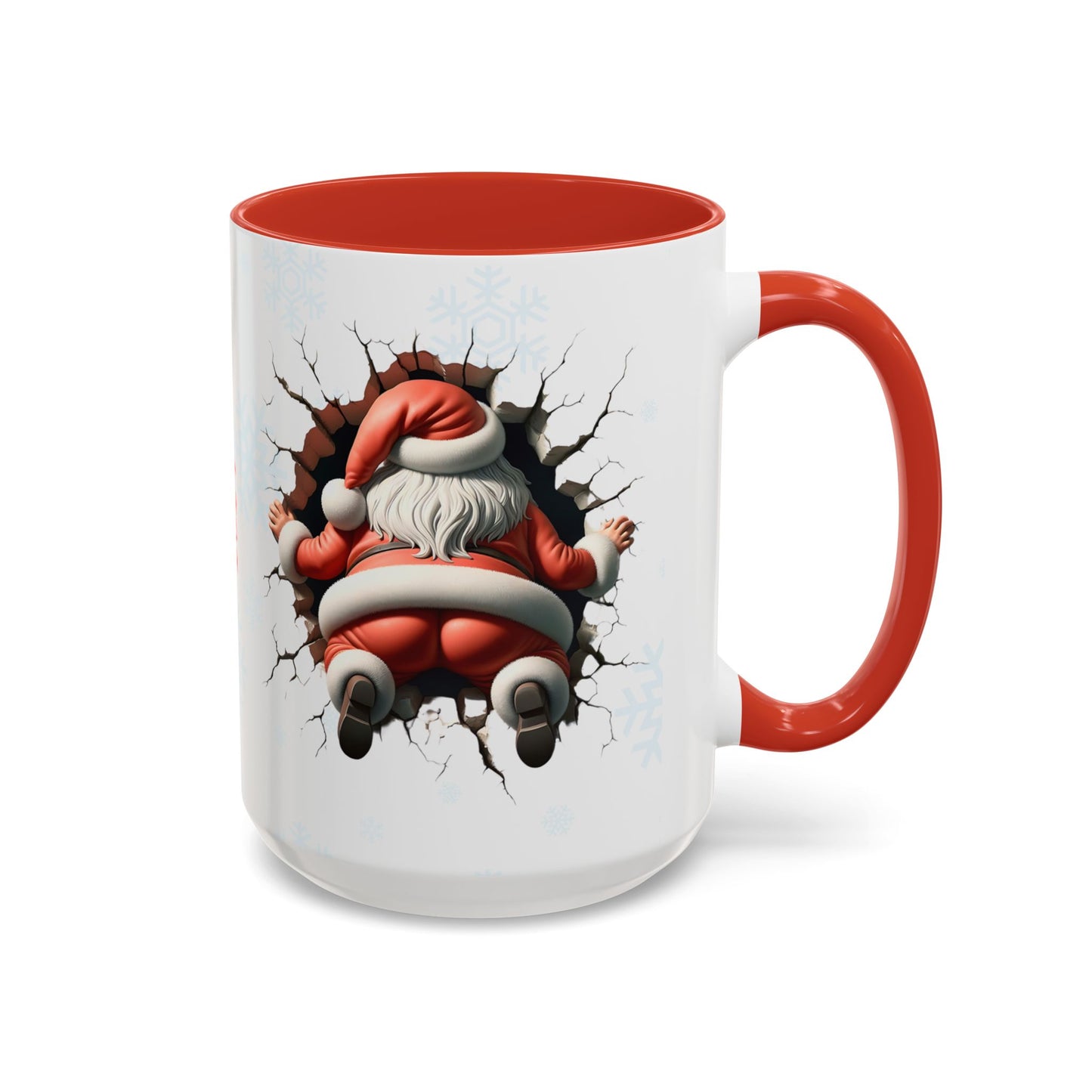 Santa Claus Passing Through the Chimney Mug - Ideal for Gifts