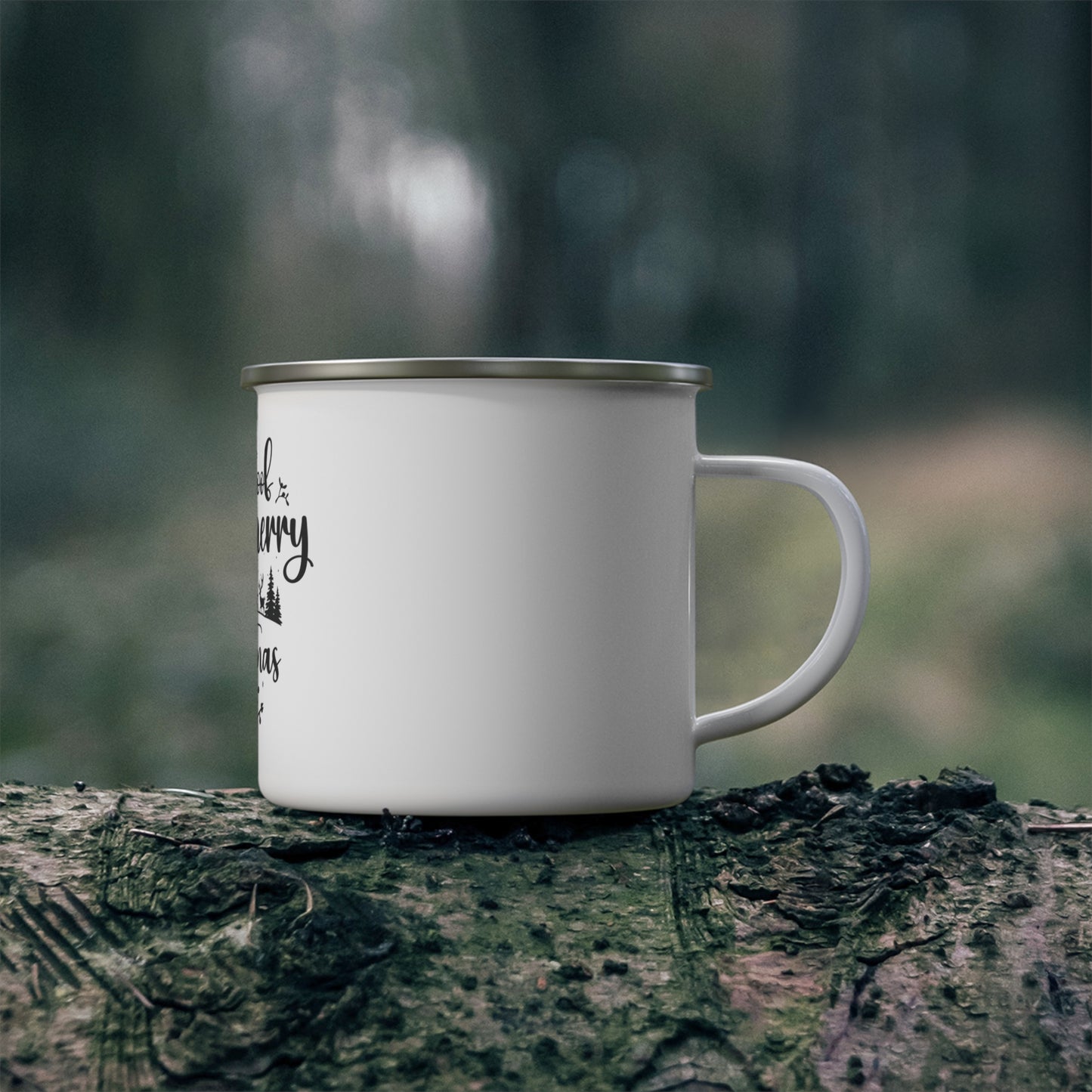 We Woof You a Merry Christmas Mug-Enamel Camping Mug