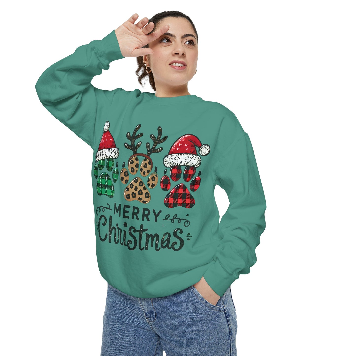 Merry Christmas & Paws: Unisex Sweatshirt for Pet Lovers