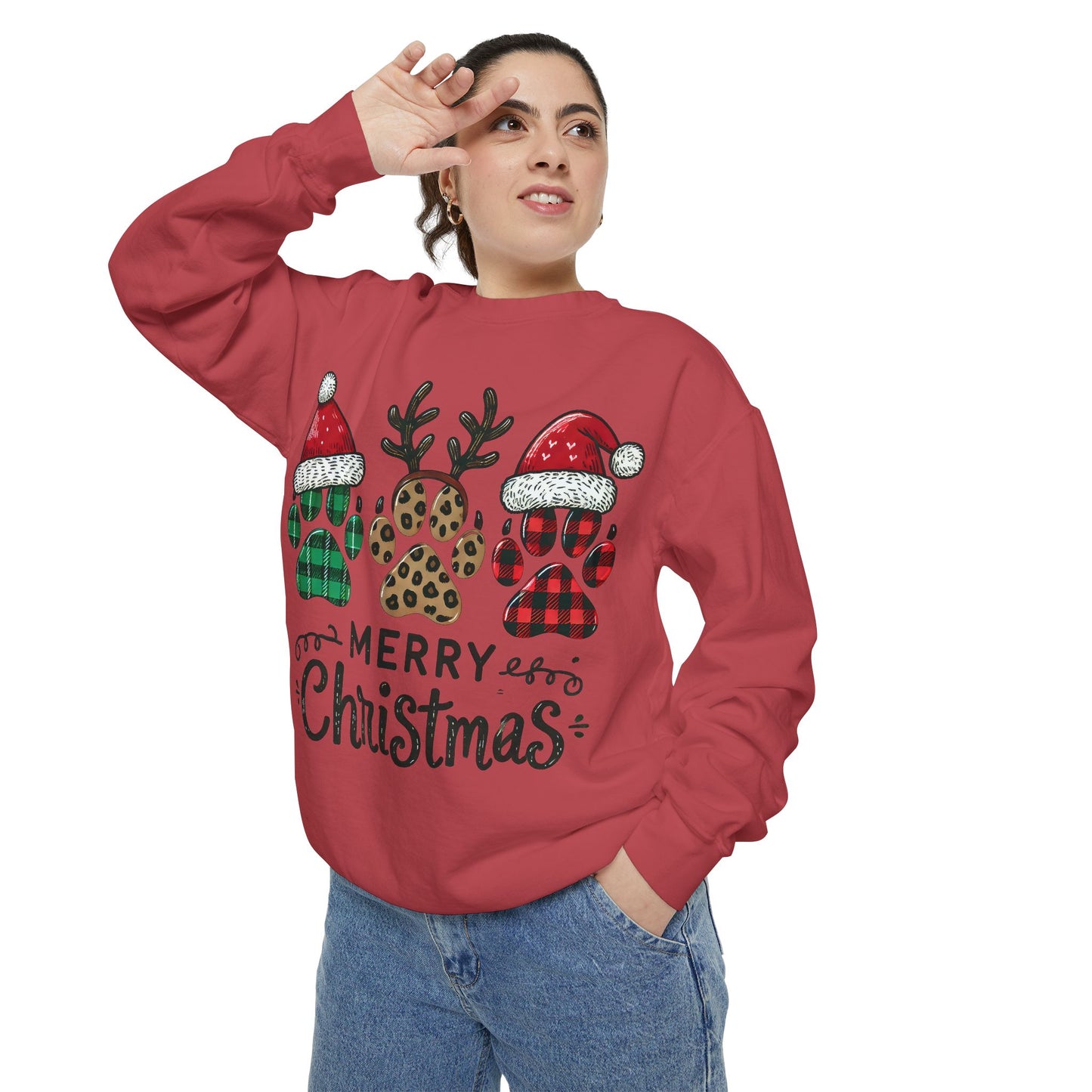 Merry Christmas & Paws: Unisex Sweatshirt for Pet Lovers