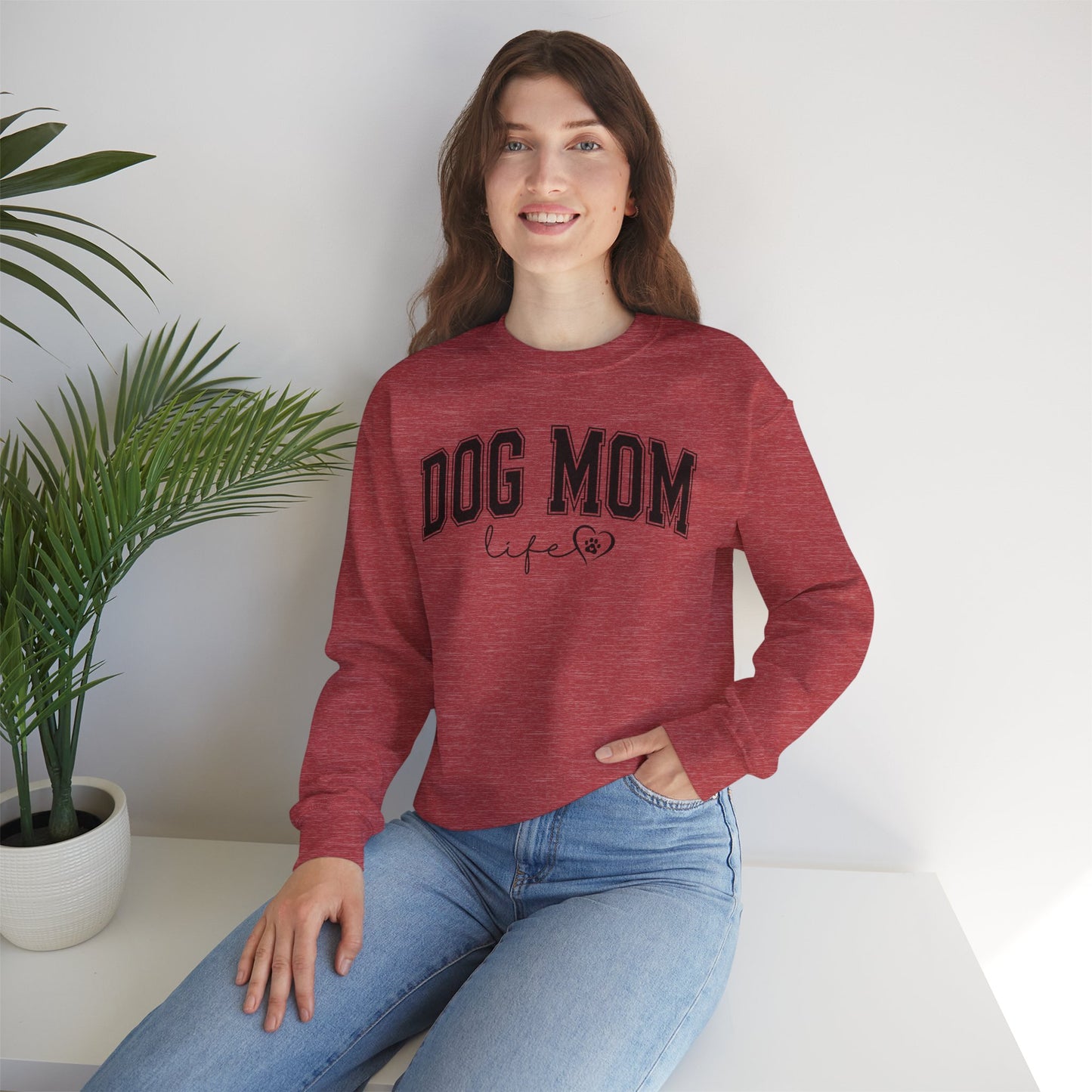 Dog Mom Life Unisex Heavy Blend™ Crewneck Sweatshirt
