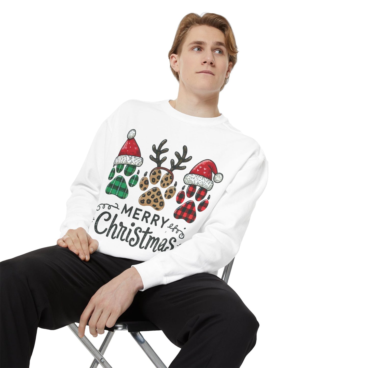 Merry Christmas & Paws: Unisex Sweatshirt for Pet Lovers