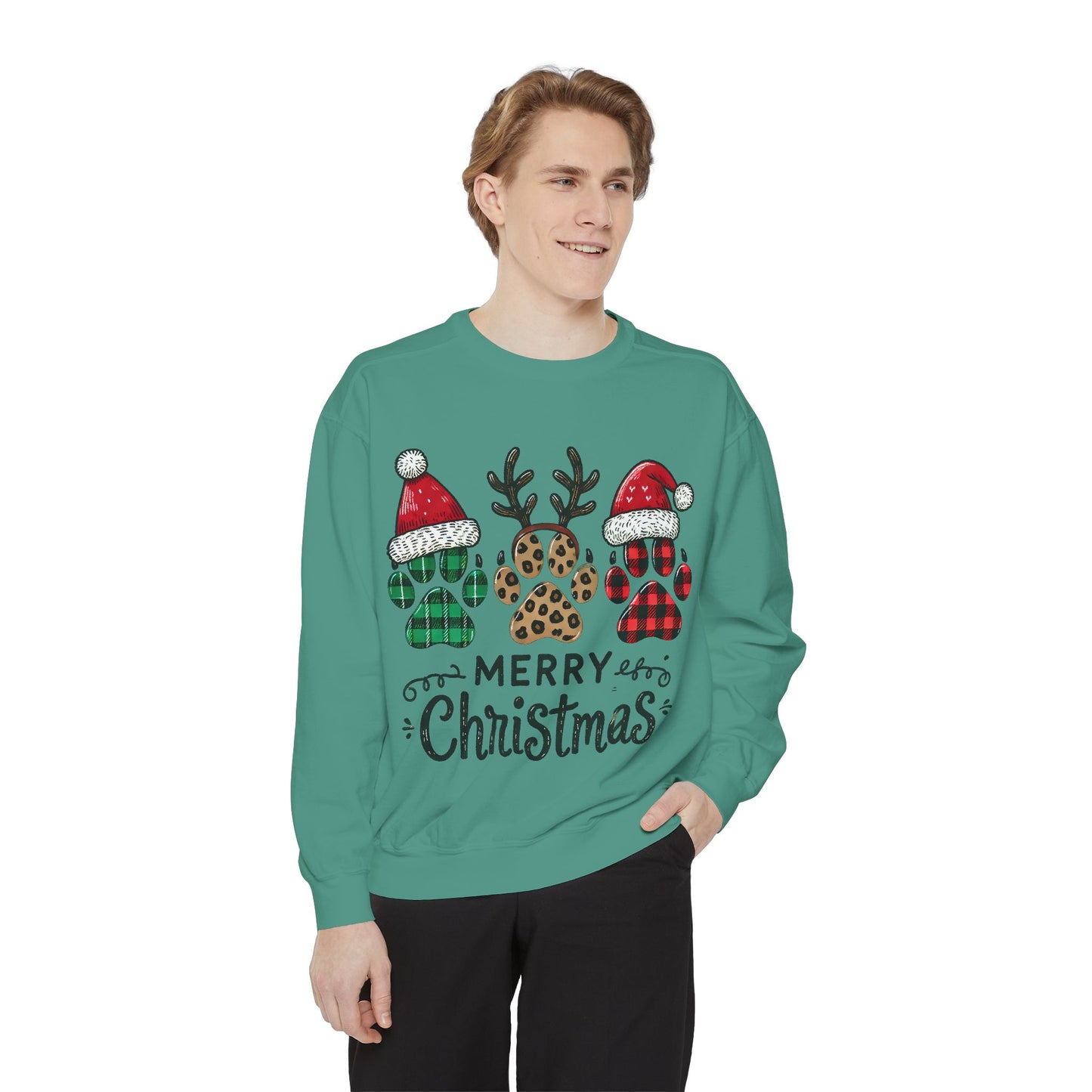 Merry Christmas & Paws: Unisex Sweatshirt for Pet Lovers