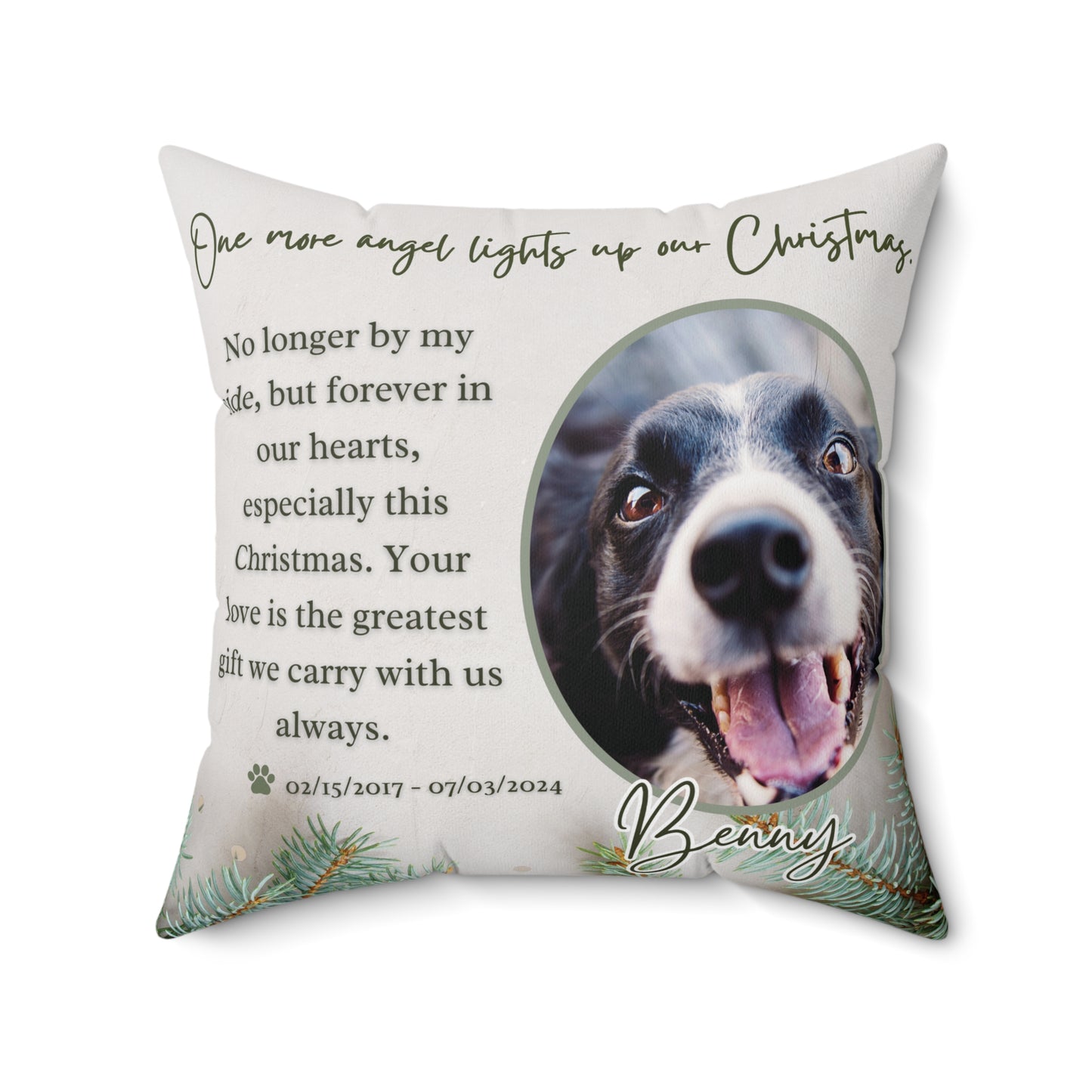 Your Furry Angel Always at Home-Tribute Pillow