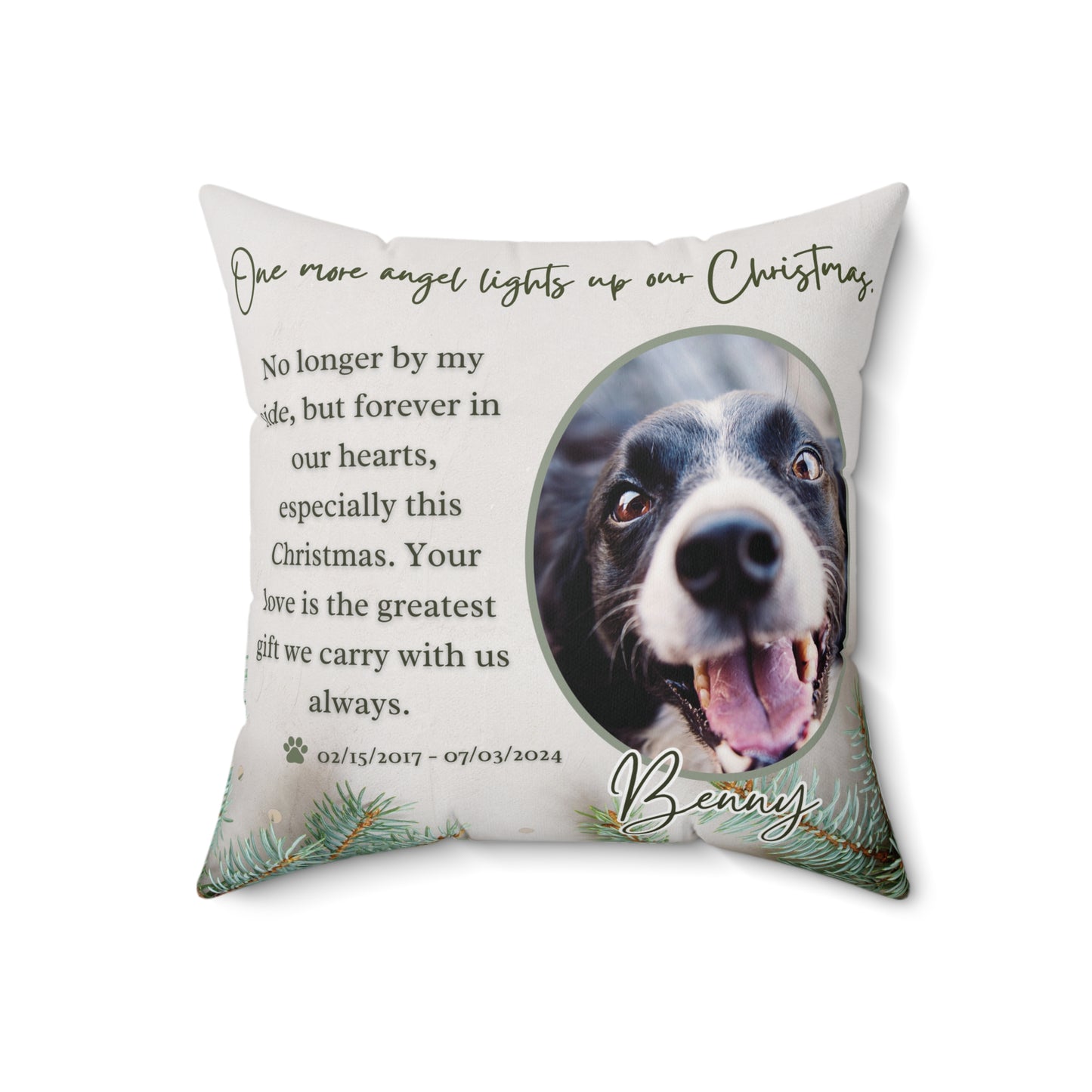 Your Furry Angel Always at Home-Tribute Pillow