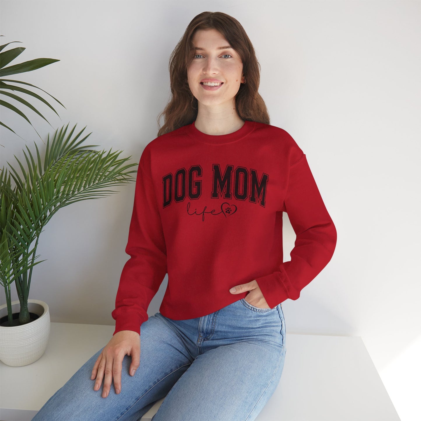 Dog Mom Life Unisex Heavy Blend™ Crewneck Sweatshirt