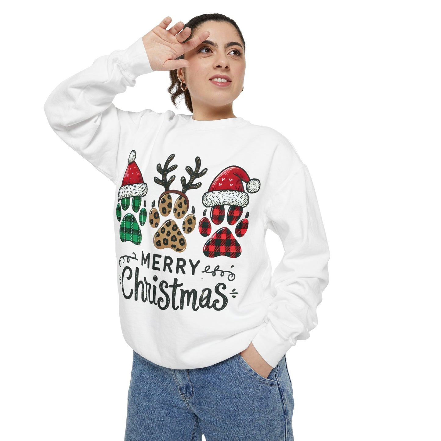 Merry Christmas & Paws: Unisex Sweatshirt for Pet Lovers