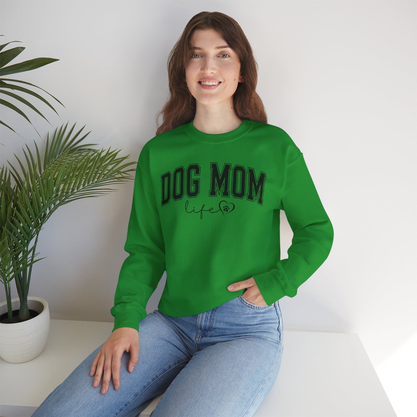 Dog Mom Life Unisex Heavy Blend™ Crewneck Sweatshirt