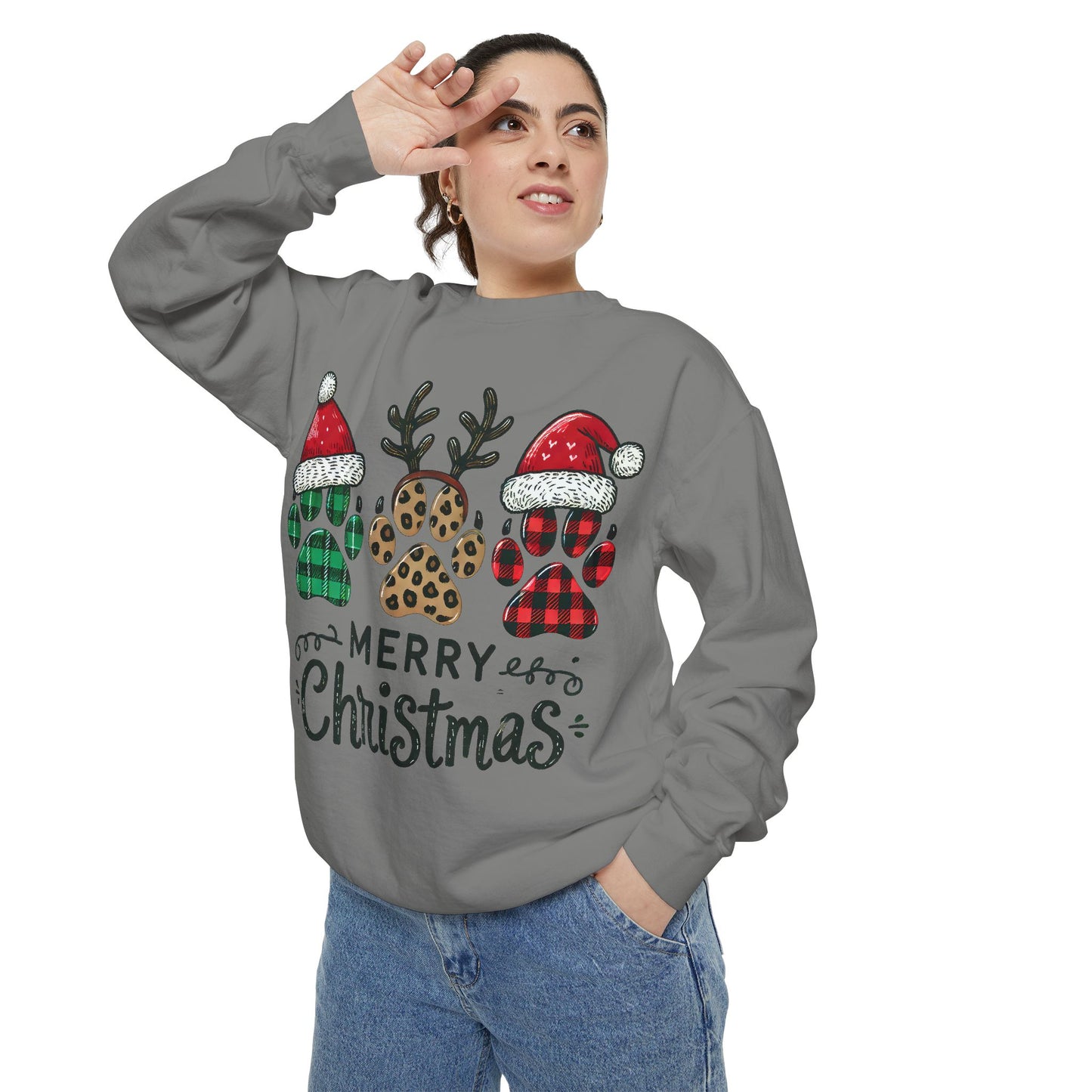 Merry Christmas & Paws: Unisex Sweatshirt for Pet Lovers