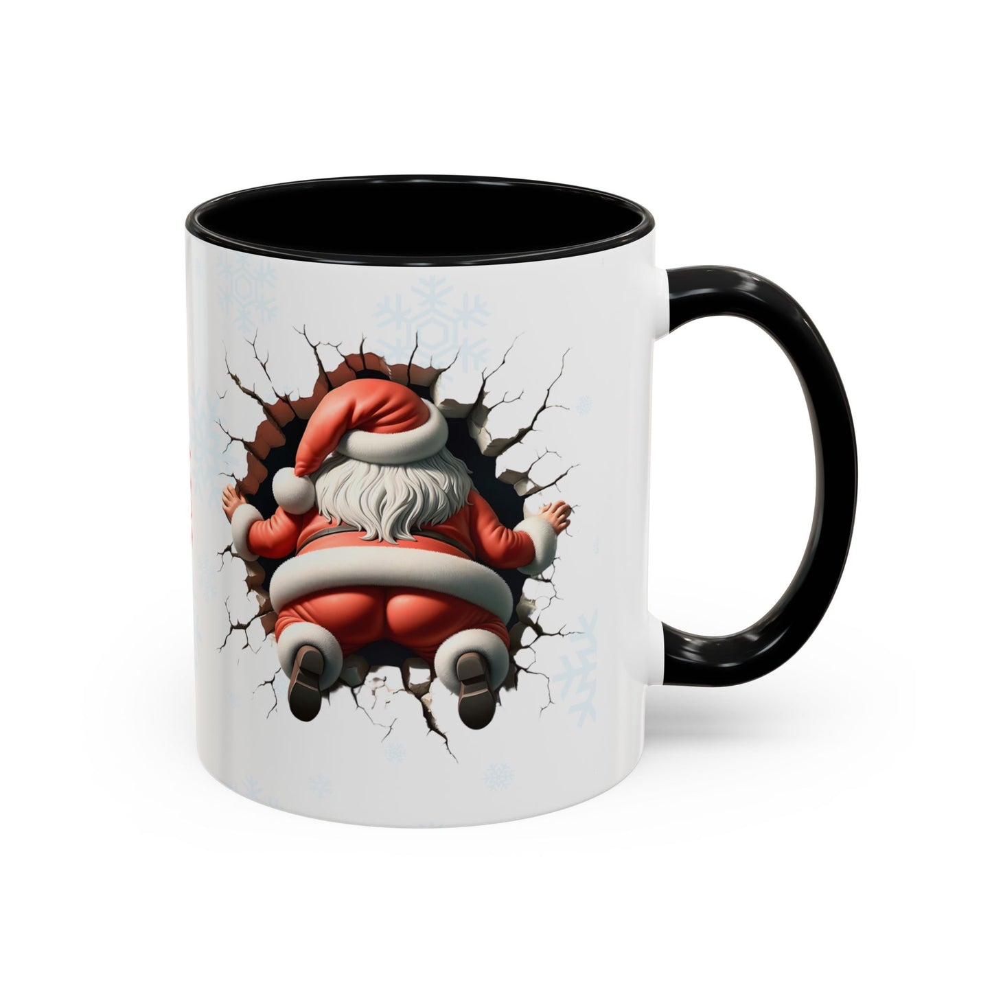 Santa Claus Passing Through the Chimney Mug - Ideal for Gifts
