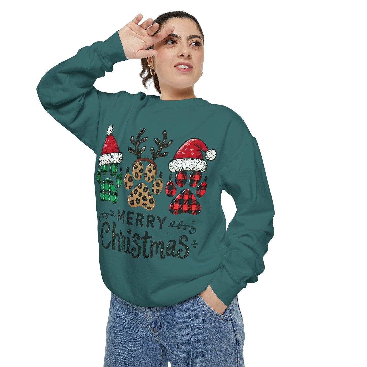 Merry Christmas & Paws: Unisex Sweatshirt for Pet Lovers