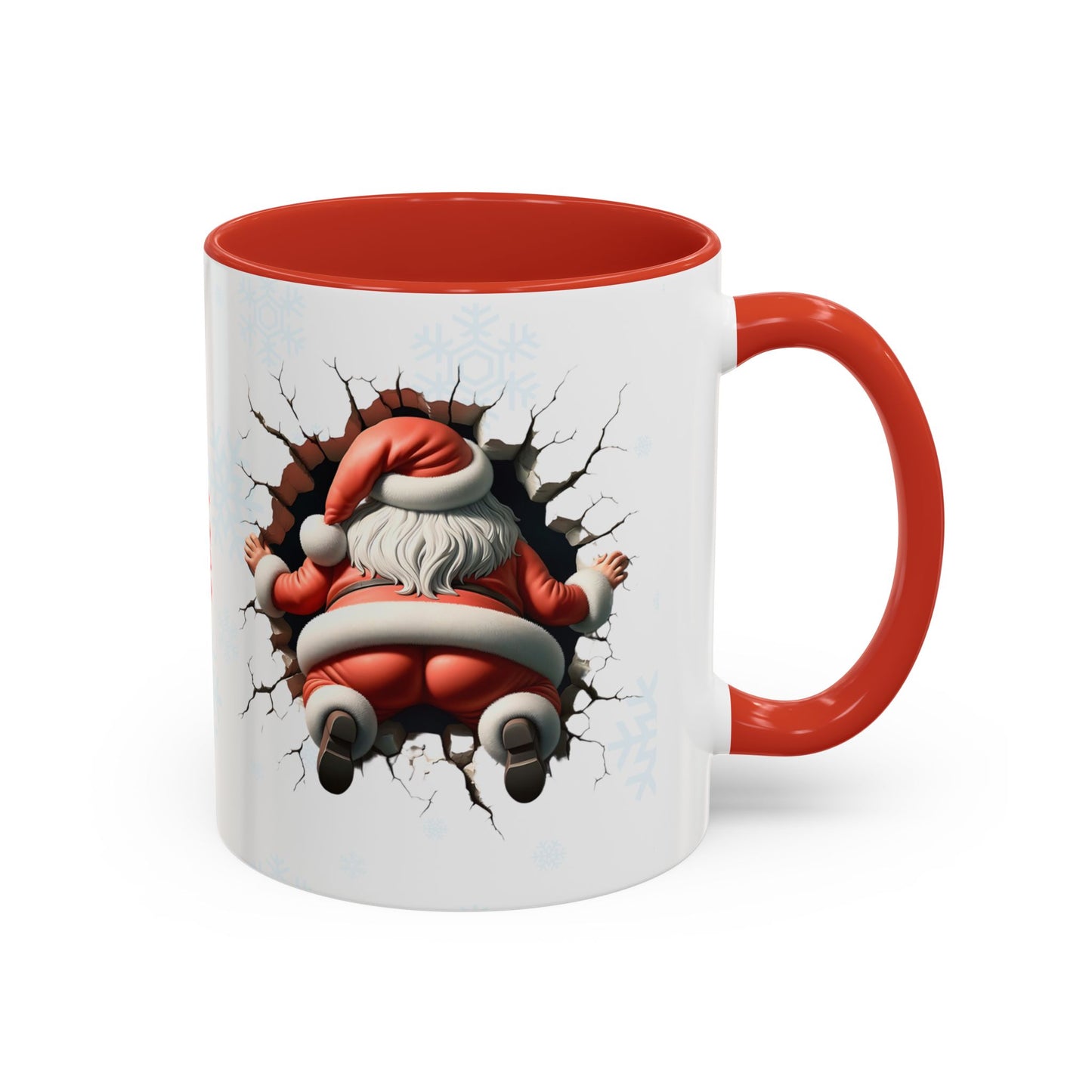 Santa Claus Passing Through the Chimney Mug - Ideal for Gifts
