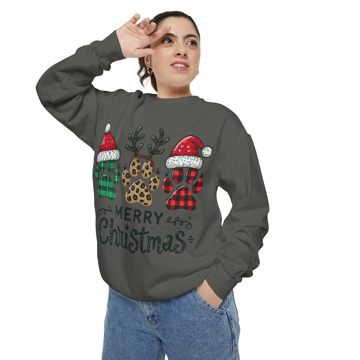 Merry Christmas & Paws: Unisex Sweatshirt for Pet Lovers