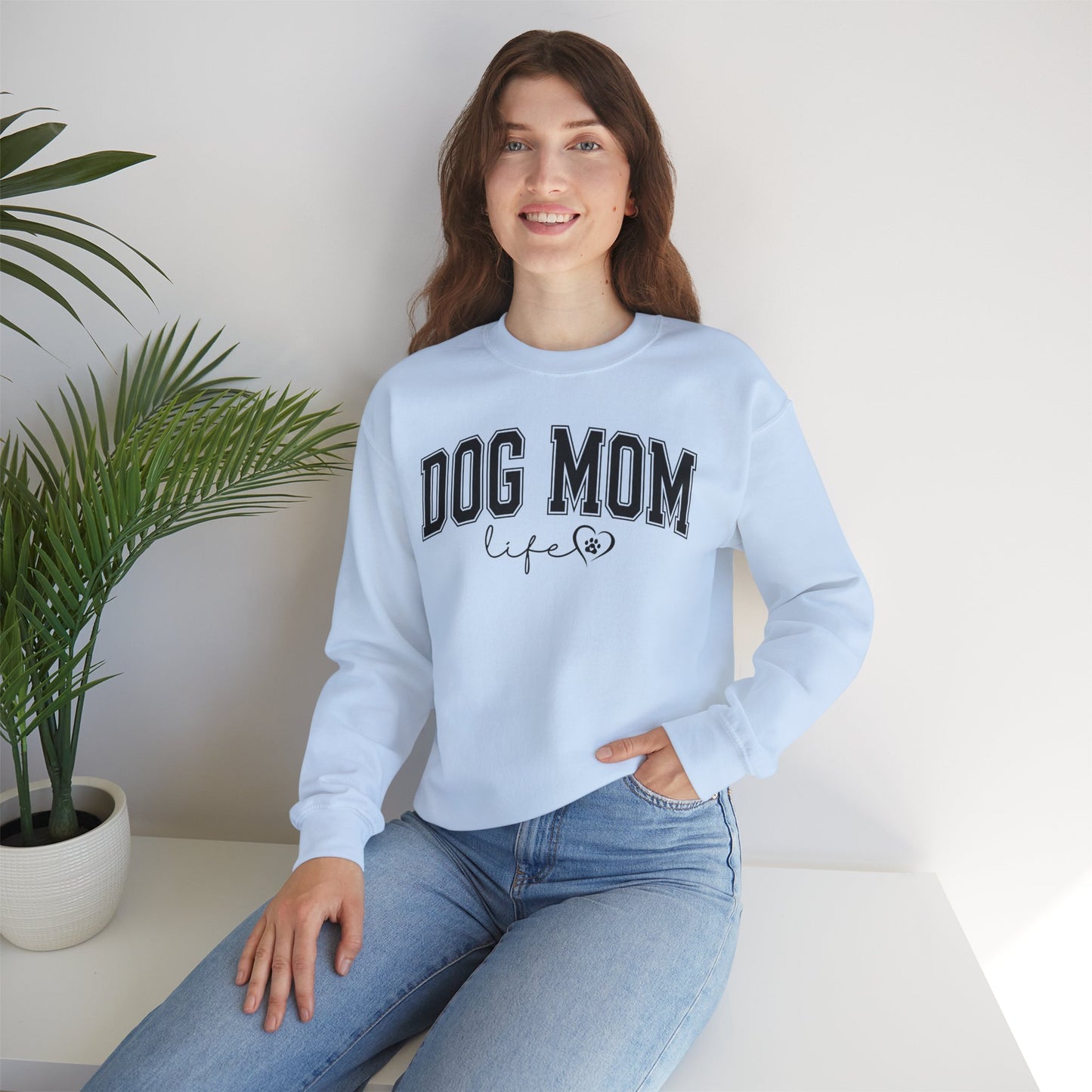 Dog Mom Life Unisex Heavy Blend™ Crewneck Sweatshirt