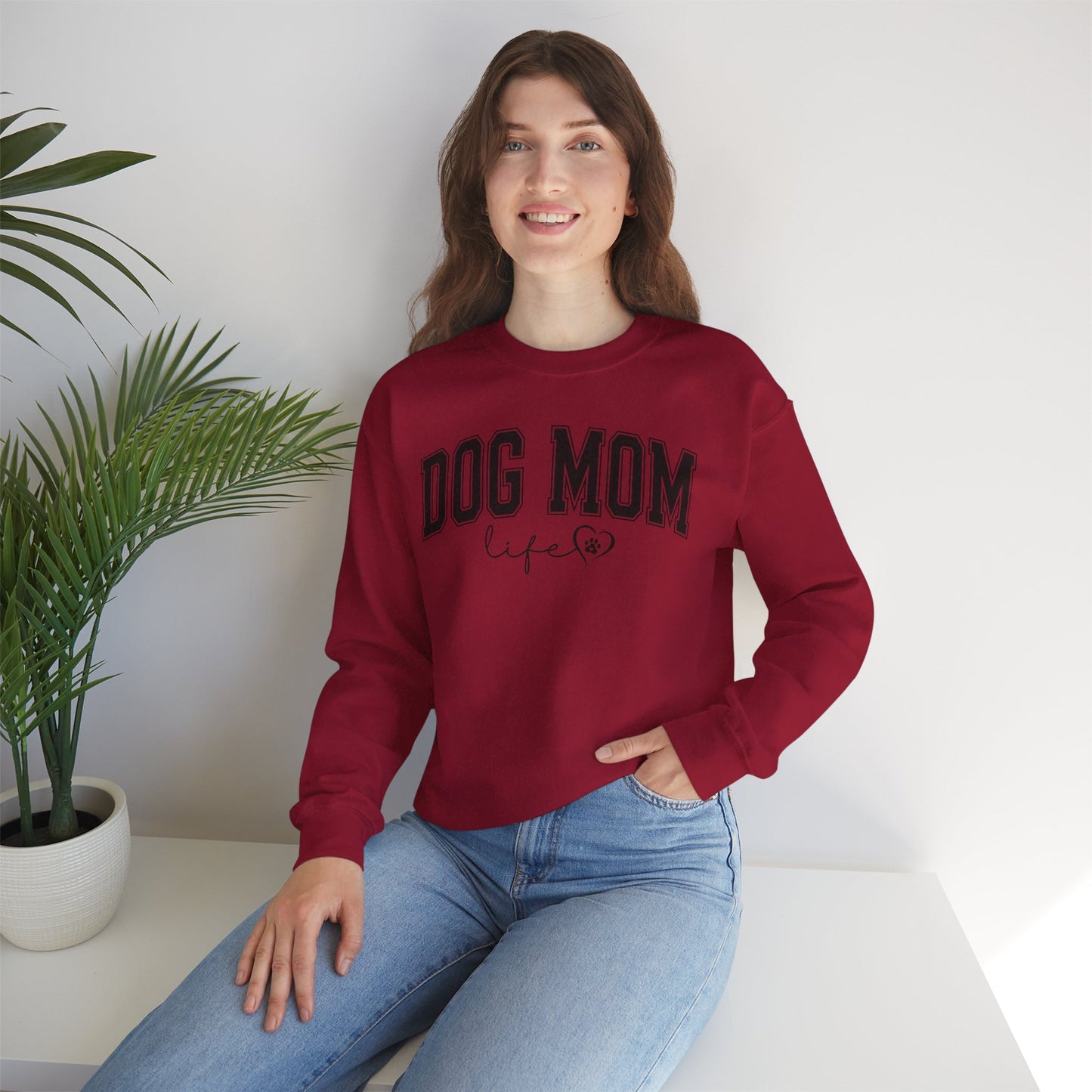 Dog Mom Life Unisex Heavy Blend™ Crewneck Sweatshirt