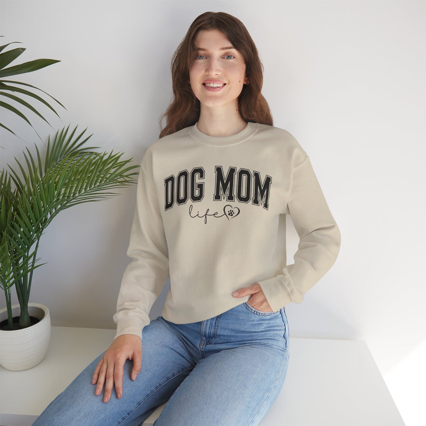 Dog Mom Life Unisex Heavy Blend™ Crewneck Sweatshirt
