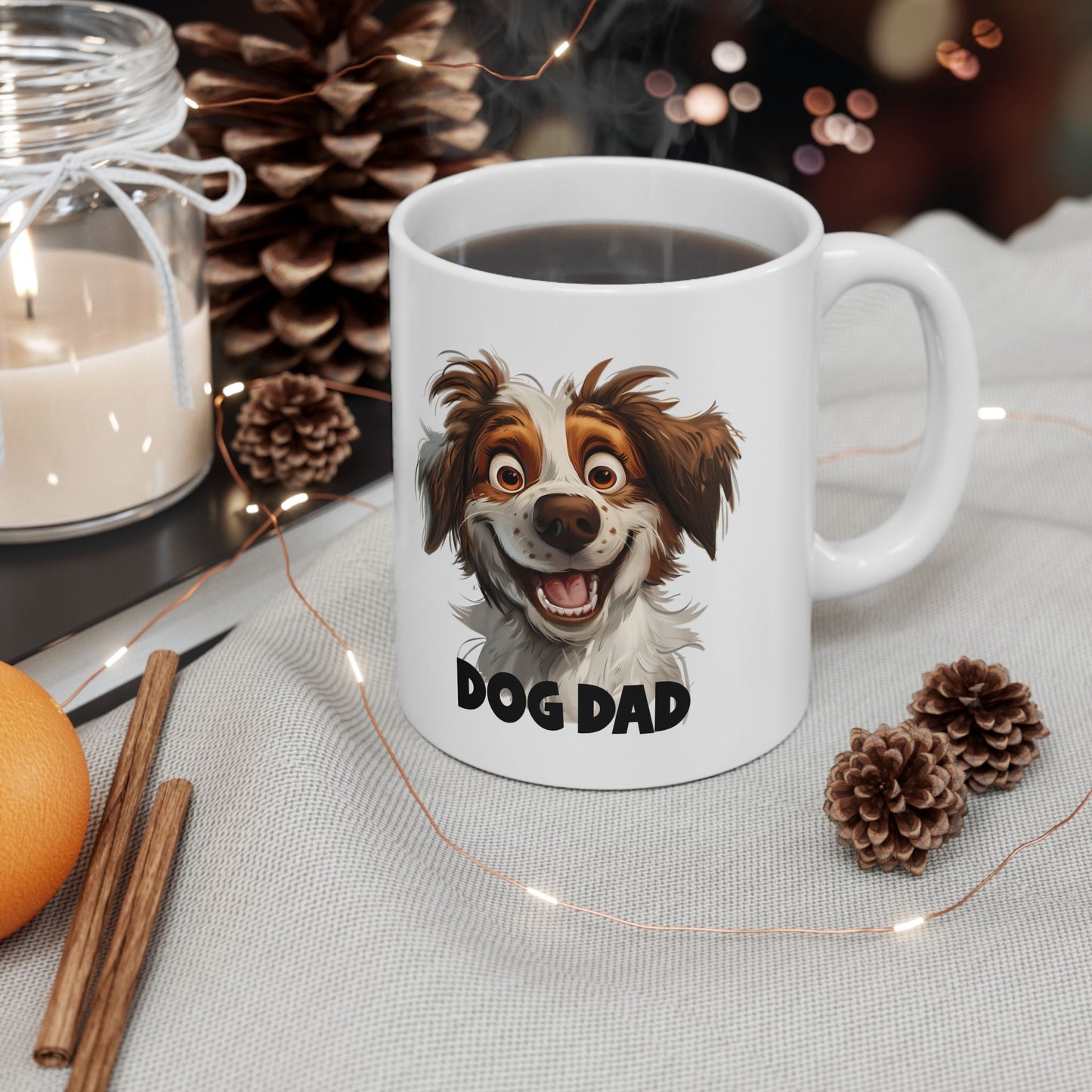 Ceramic Mug, (11oz, 15oz) Dog Dad
