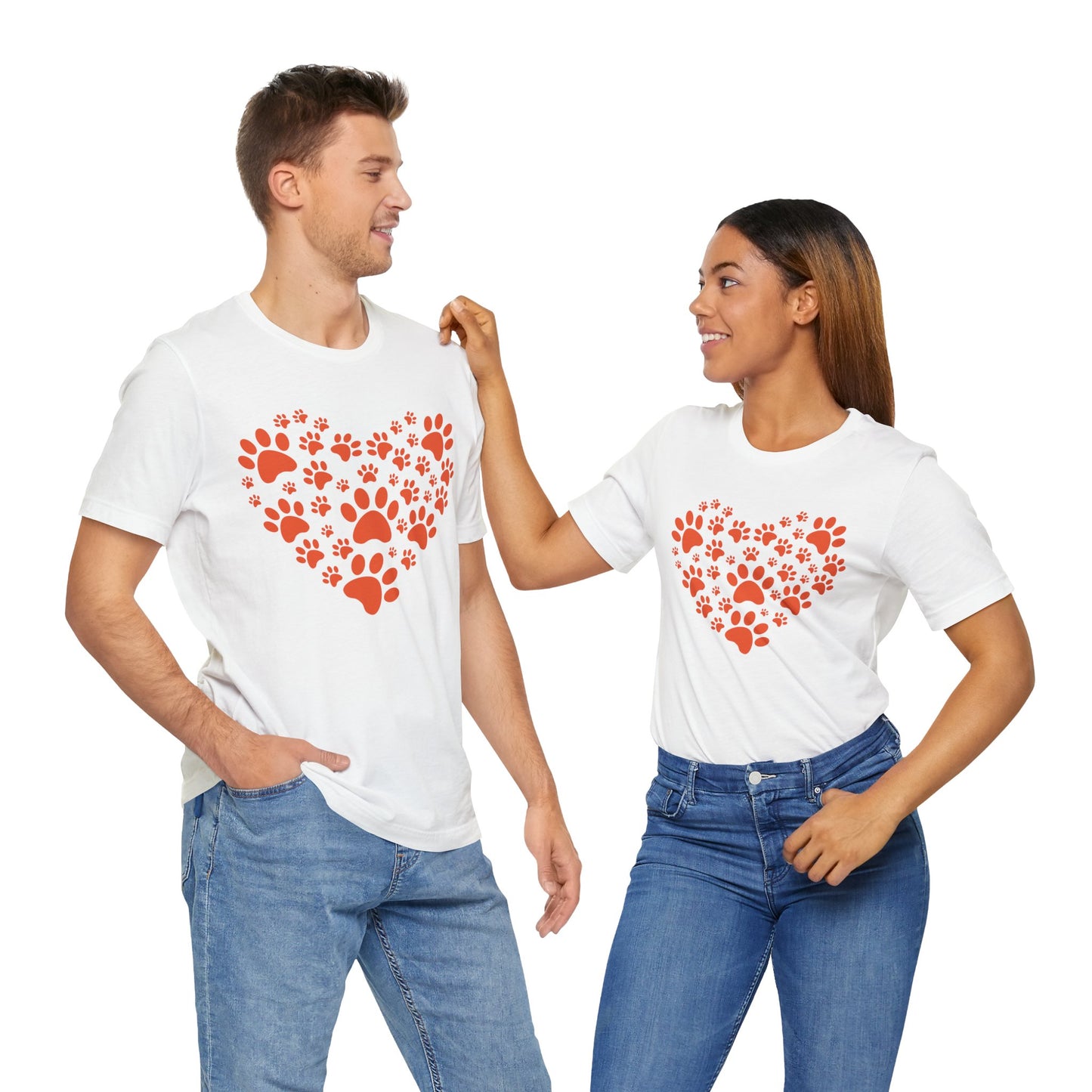 Heart of Paws Unisex Tee | Paw Prints Straight to Your Heart