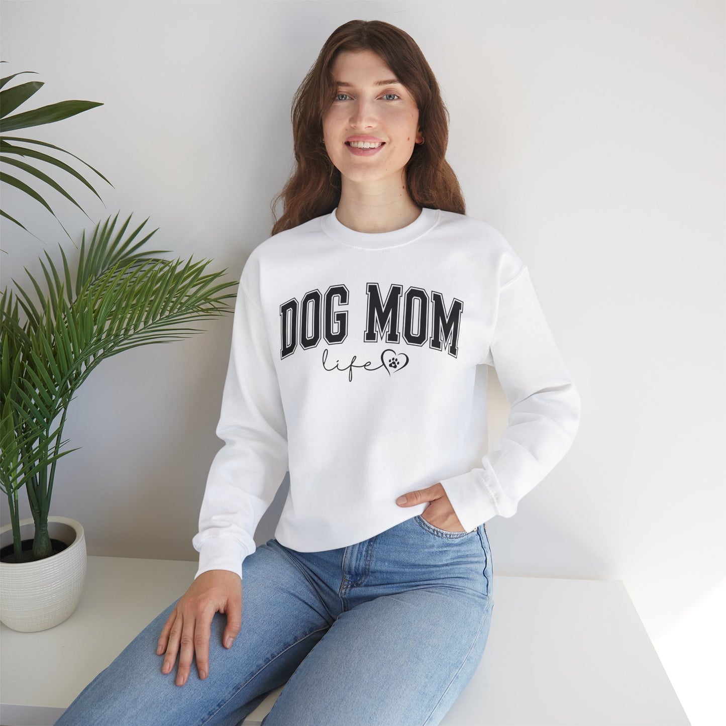 Dog Mom Life Unisex Heavy Blend™ Crewneck Sweatshirt