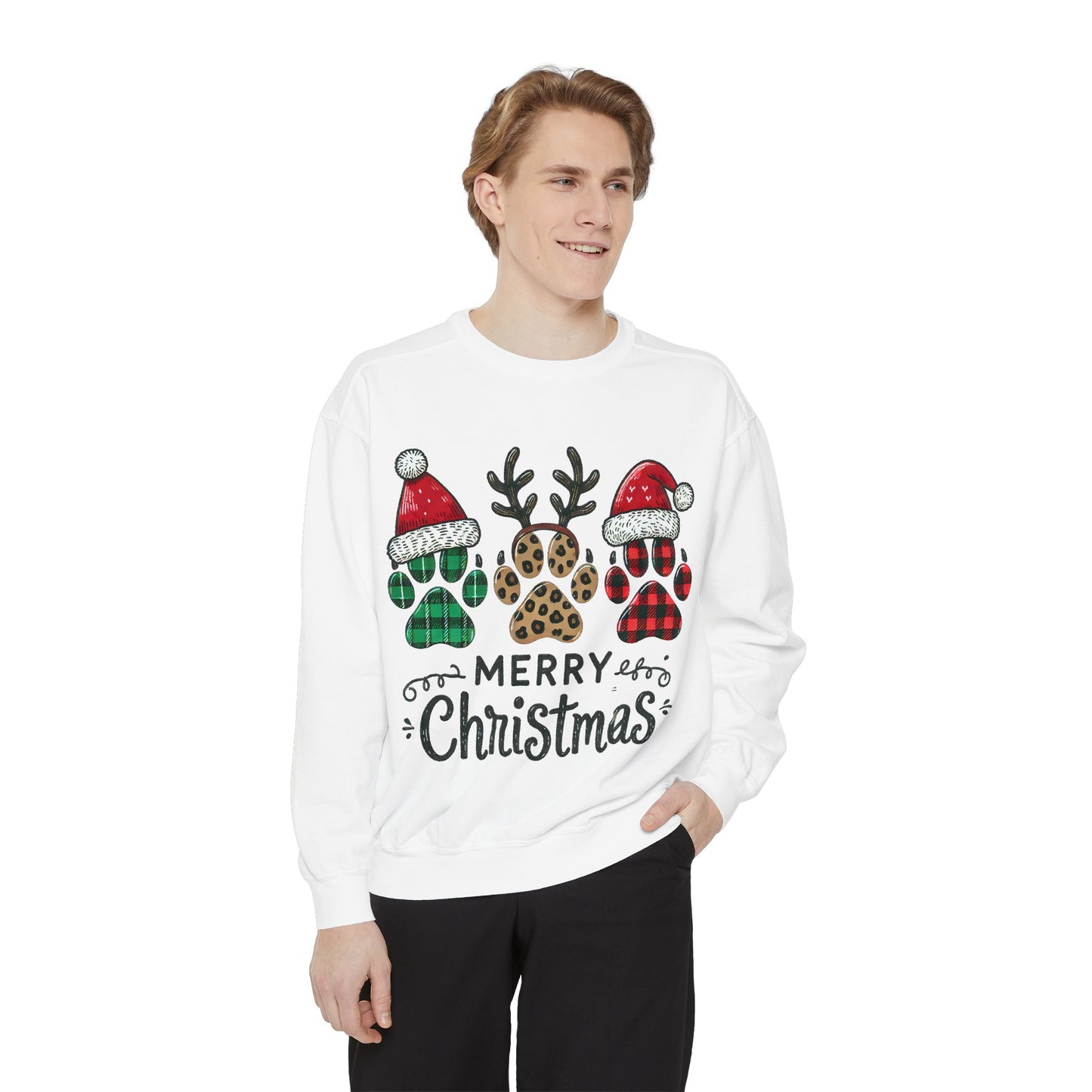 Merry Christmas & Paws: Unisex Sweatshirt for Pet Lovers