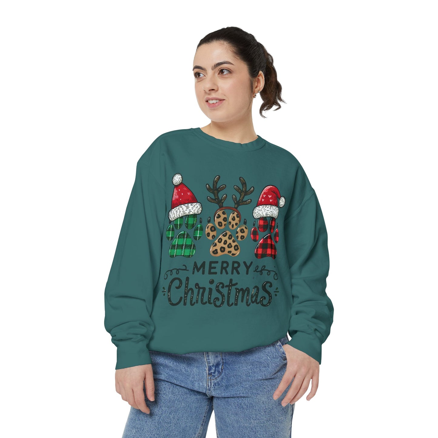 Merry Christmas & Paws: Unisex Sweatshirt for Pet Lovers
