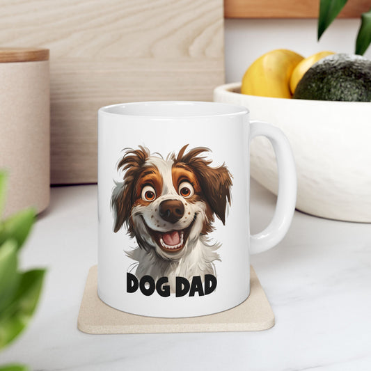 Ceramic Mug, (11oz, 15oz) Dog Dad